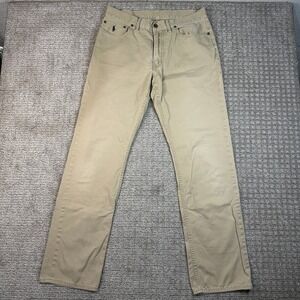 Polo Ralph Lauren Mens 34x34 Tan Khaki Cotton Twill 5-Pocket Straight Leg Pants